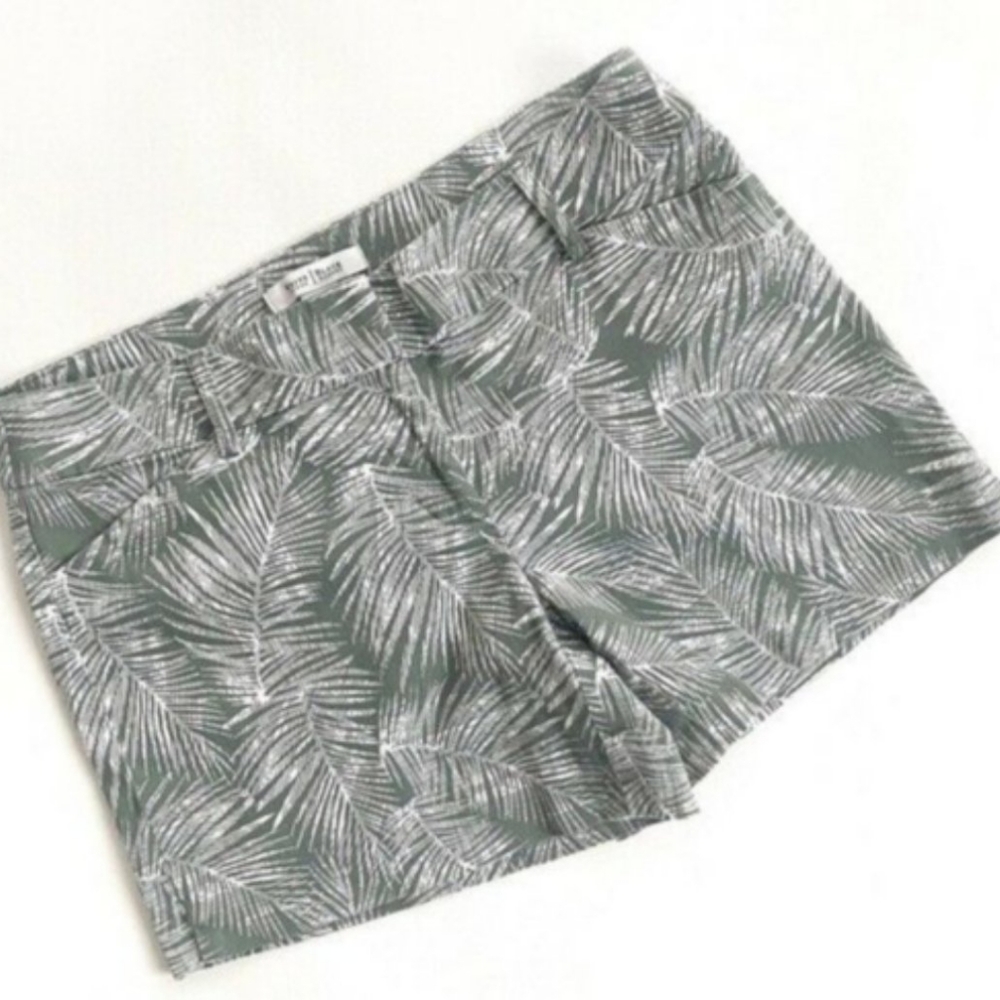 White House Black Market Tropical Palm Leaf Shorts